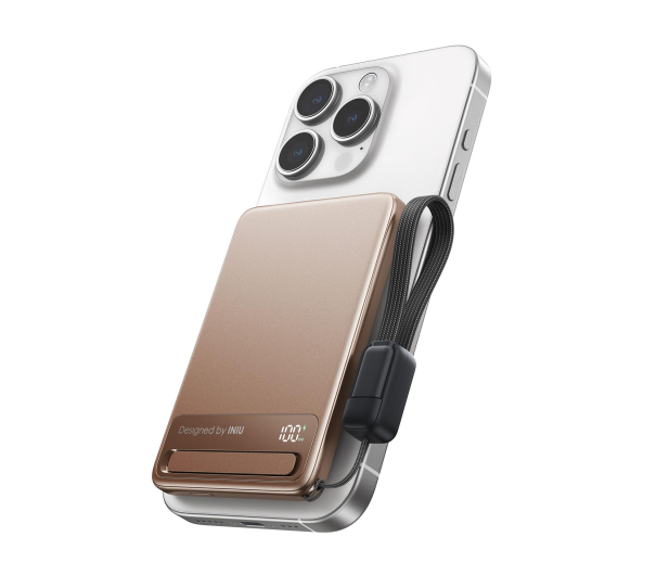 INIU MagPro Slim 5000mAh + kabel USB-C Desert Titanium - 1371570 - zdjęcie 4
